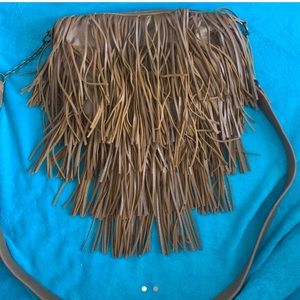 Brown Fringe Purse